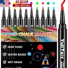 Liquid Chalk Markers Glass Whiteboards Dry Erase Boards Fine Tip 10 Pack New Whiteboard Marker price