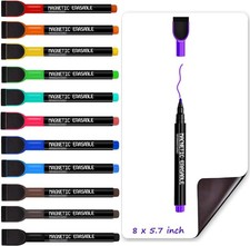 Magnetic Dry Erase Markers Fine Tip - 12 Colors Whiteboard Markers with Eraser Whiteboard Marker price