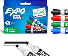 Low Odor Dry Erase Markers Chisel Tip Assorted Colors 4 Count Whiteboard Marker price