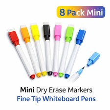 8 Pack Mini Dry Erase Markers Fine Tip Whiteboard Pens Classroom Office Whiteboard Marker price