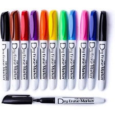 Dry Erase Markers Low Odor Fine Whiteboard Markers Thin Box of 12, 10 Colors Whiteboard Marker price