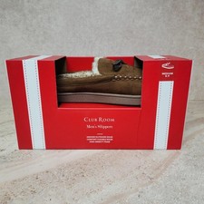 CLUB ROOM Men's Moccasin Style Faux-Fur/Suede Slippers ~ MEDIUM ~ U.S. 8-9 ~ NWB Men's Slippers price