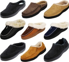 Norty Men's Lightweight Slip-On Slippers Casual Faux Suede Runs One Size Small Men's Slippers price