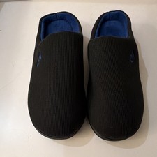 VERACOSY Men's Black/Blue Slip-On Slippers Non-Slip Rubber Sole Closed Toe Men's Slippers price