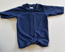 🌊 Rugged Butts Swimsuit 0-3 Months Boy Rashguard Long Sleeve Shorts Zip Blue Baby Swimsuit price