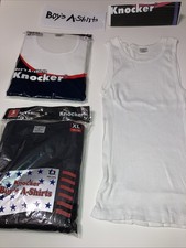 3 pieces Knocker Boy's Sleeveless Cotton Ribbed Undershirt A-Shirt Tank Top Boys' Tank Top / Undershirt price
