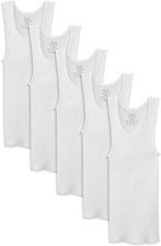 Fruit of the Loom Boys' White Cotton Tank Top Undershirt Boys' Tank Top / Undershirt price