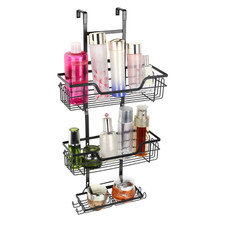 Over the Door Shower Caddy Hanging: Black Rustproof Shower Organizer Bathroom Shelf price