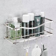 KINCMAX Premium Shower Caddy - Self Adhesive Shower Organizer w/ 4 Hooks, Drill- Bathroom Shelf price
