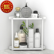Corner Bathroom Counter Organizer 2 Tier Storage White Shelf NEW Bathroom Shelf price