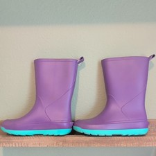 Cat & Jack Size 2 Heavy Duty Rain Boots Light Purple With Teal Sole Girls' Boots price