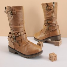 Girls Kids Knee High Winter Boots Buckle Zipper Riding Boot Mid boot Girls' Boots price