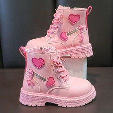 Girls Boots Kids Fashion Rubber Boots Cool Girl Autumn and Winter Cotton Soft So Girls' Boots price