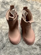 H&M Size 8.5 Girls Waterproof Fleece Lined Boots Snow Rain Pink Zipper Girls' Boots price