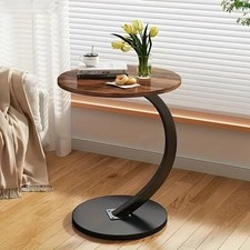 Bedside Table Indoor/Outdoor Lightweight Table Metal Frame Space-Saving Brown Side Table price