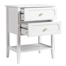 Modern End Table Living Room Small Side Table with 2 Drawer & Shelf for Bedroom Side Table price
