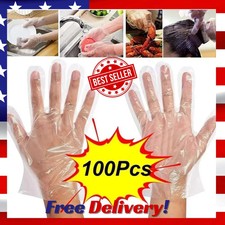 100pcs Disposable Plastic PE Gloves for Kitchen Cooking Cleaning Food Prep New Kitchen Glove price