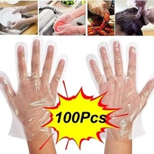 100pcs Disposable Plastic PE Gloves for Kitchen Cooking Cleaning Food Prep New Kitchen Glove price