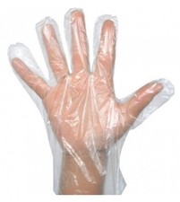 Clear Plastic Food Service Gloves - 4 Sizes - Disposable Kitchen Embossed Poly Kitchen Glove price