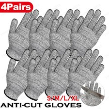 4 Pairs Level 5 Anti-cut Gloves Safety Cut Proof Stab Resistant  Kitchen Butcher Kitchen Glove price