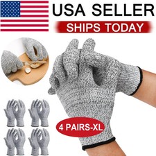4 pairs Anti-cut Gloves Safety Cut Proof Stab Resistant Kitchen Butcher Cut-Resi Kitchen Glove price