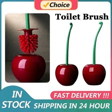 Creative Toilet Brush Holder Set Cherry Shape Standing WC Cleaning Bathroom Toilet Brush price