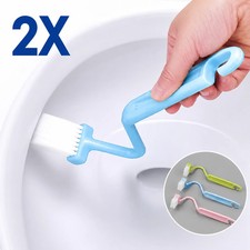 2X Toilet Brush Bent V-type Cleaner Clean Brush Bowl Handle Scrubber Toilet Brush price