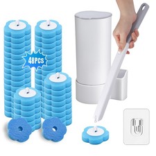 Disposable Toilet Brush With 48 Ocean Scent Replacement Heads & 1 Storage Barrel Toilet Brush price