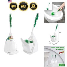 Toilet Bowl Brush and Caddy Set 2 Pack Hygienic Drying Slits Bathroom Cleaner Toilet Brush price