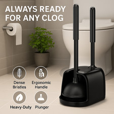 Toilet Brush and Plunger Set with Holder for Bathroom – Heavy Duty Cleaning Kit Toilet Brush price