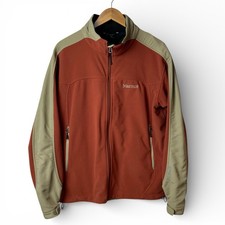 Marmot Windstopper Softshell Jacket Mens Large Rust Tan Fleece Full Zip Hiking Windstopper & Fleece price