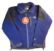 NEW North Face Mens LARGE GoreTex Windstopper Fleece Jacket Blue & Black Zip Up Windstopper & Fleece price