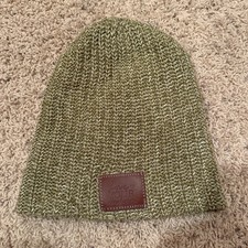 Love Your Melon Women's OS Green Speckled Knitted Beanie 100% Cotton Made in USA Women's Beanie price