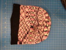 Toby Women's Beanie Knit Hat Pink Black White Speckled Winter Cuffed Cap Toque Women's Beanie price