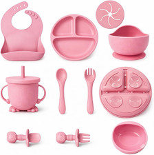 Baby Feeding Set, Silicone Baby Feeding Set with Suction Bowls, Divided Plates, Feeding Set price