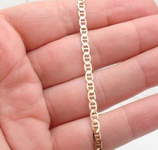 9"Link Anchor Chain Ankle Bracelet Anklet Solid Real 14K Yellow Gold 3MM Anklet price