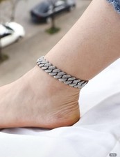 Cubic Zirconia Chain Anklet Silver With Rhinestones Copper Alloy Anklet price