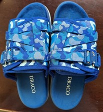LIMITED EDITION DRACO BLUE CAMO SLIDES MENS SIZE 11 Outdoor Sandals price