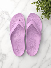 Crocs Classic Flip Flops Women's Size 8 Purple Pink Croslite Comfort Sandals Outdoor Sandals price