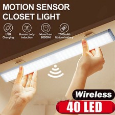 LED Motion Sensor Under Cabinet Closet Light USB Rechargeable Kitchen Strip Lamp Cabinet price