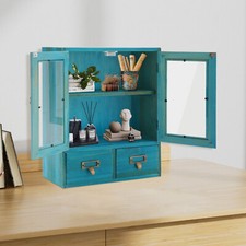 2-Tier Wood Storage Cabinet w/ 2 drawers Double Door Counter Top Storage Cabinet Cabinet price
