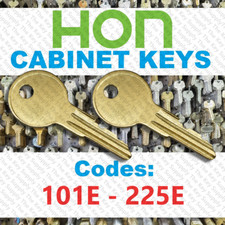 ( 2 pack) Two Hon Desk & File Cabinet keys / Select key code / Series 101E-225E Cabinet price
