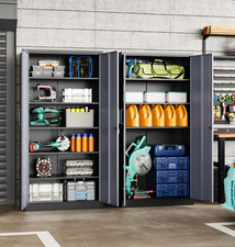 Metal Storage Cabinet with 2 Doors 5 Shelves,72 Garage Storage Cabinet with Lock Cabinet price