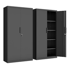 71" Lockable Storage Cabinet, 16.5" Deep Metal Garage Cabinets with 4 Shelves Cabinet price