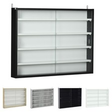HOMCOM 5-Tier Glass Display Cabinet with 4 Adjustable Shelves Cabinet price