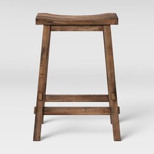 Threshold Backless Saddle Counter Stool Bar Distressed Wood Bar Stool price