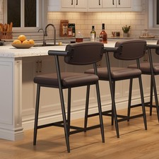 Counter Height Bar Stools Set of 2 with Arm with Back & Upholstered Wider Seat Bar Stool price