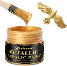 100ml Water-Based Golden Metallic Acrylic Paint Set, Gold Leaf Colors, Gold Leaf Paint price