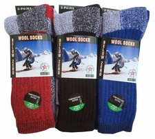 6 Pairs Merino Wool Socks Mens  Thermal Socks Insulated for Cold Weather  10-13 Socks (Outdoor) price
