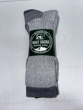 Outdoor Life Light Grey Boot Socks 62% Merino Wool Pack of 3 Size 10-13 New Socks (Outdoor) price